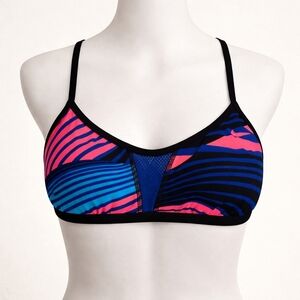 Nike Reversible Tie Up, Cross-Back Sport Swim Top